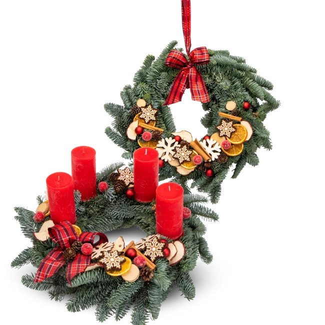 Christmas set of wreaths